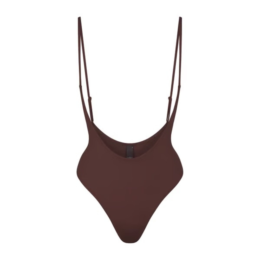 Skims swim open bust one piece cocoa